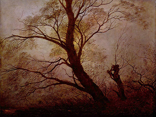 Carl Julius von Leypold: Bäume im Mondschein