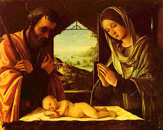 Heilige Familie Weihnachten Geburt Christi Ölbild Öl Leinwand Gemälde  Ölgemälde | eBay